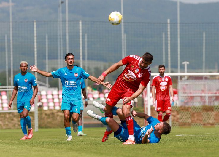 Marius Coman, în acțiune. Sepsi, amical cu Gloria Bistrița/ sursă foto: Sepsi OSK