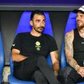 Denis Alibec, aici alături de Elias Charalambous, antrenorul FCSB, foto: Cristi Preda (GSP.ro)