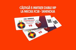 Răspunde corect la întrebări și poți câștiga invitații duble, VIP, la FCSB-Skhendija!