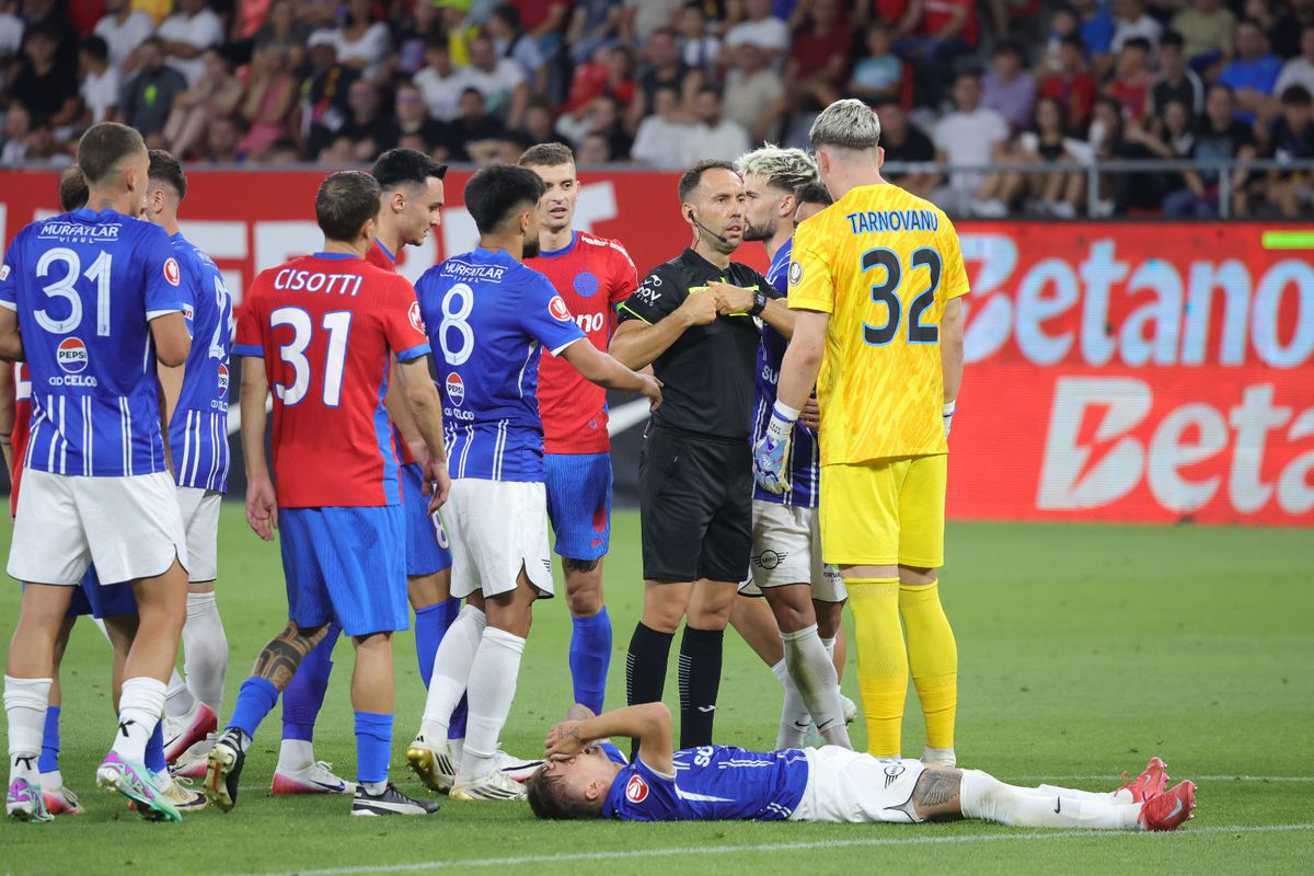 Ștefan Târnovanu, cartonaș roșu în FCSB - Farul