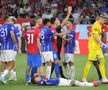 Ștefan Târnovanu, cartonaș roșu în FCSB - Farul. FOTO: Ionuț Iordache