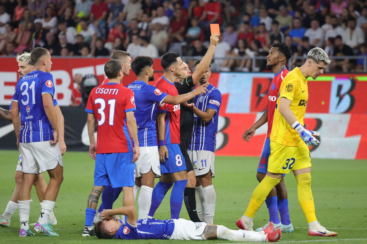 Ștefan Târnovanu, cartonaș roșu în FCSB - Farul