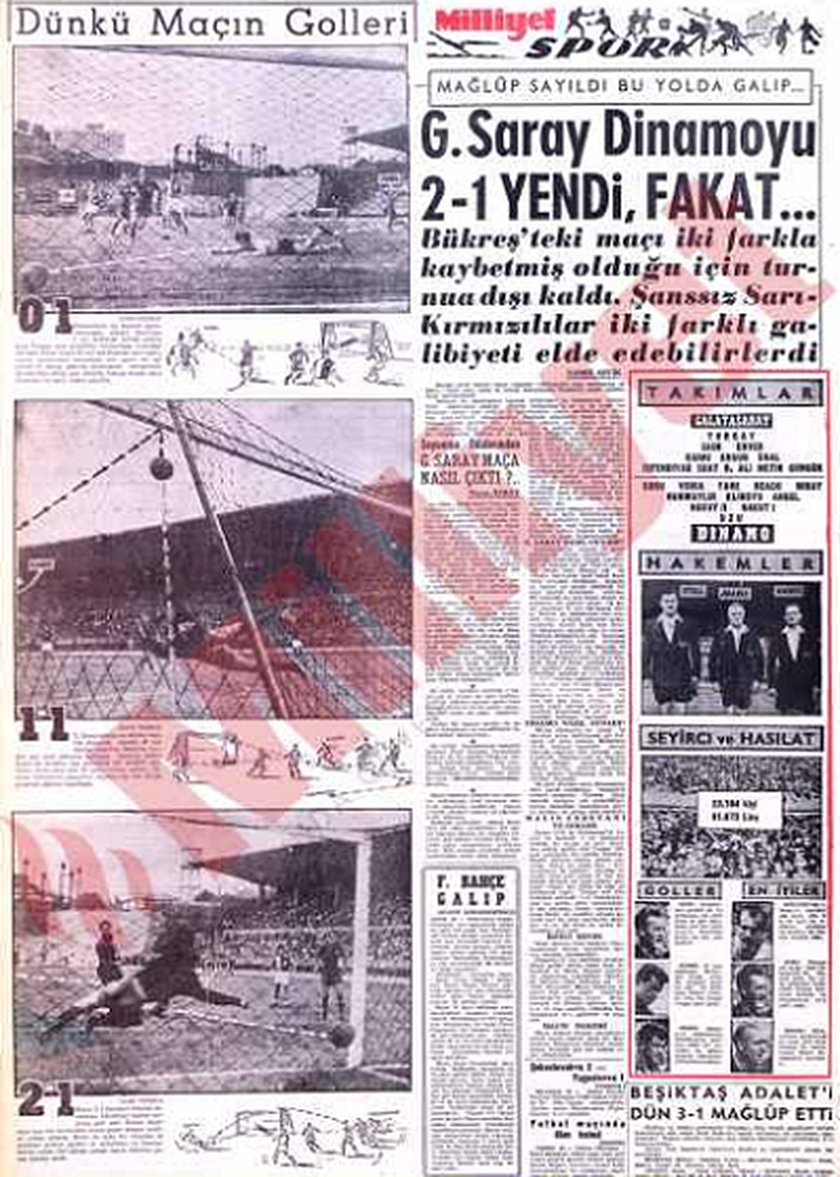 RETRO GSP. 64 de ani de la primul meci european al unei echipe românești » Dinamo i-a scos pe turci, apoi a urmat măcelul!