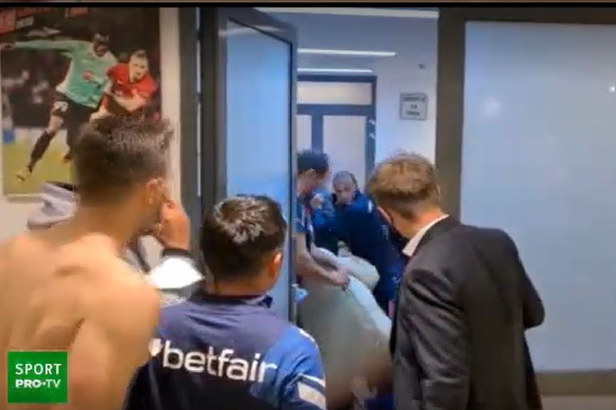 Scene halucinante după CFR Cluj - Steaua Roșie » Românii s-au luat la bătaie la vestiare, spre stupefacția sârbilor: „Haos total în România!”