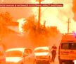 Explozii puternice urmate de incendiu la Crevedia, în Dâmbovița / FOTO: Capturi @TVR