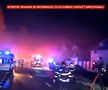 Explozii puternice urmate de incendiu la Crevedia, în Dâmbovița / FOTO: Capturi @TVR