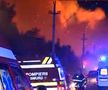 Explozii puternice urmate de incendiu la Crevedia, în Dâmbovița / FOTO: Capturi @TVR