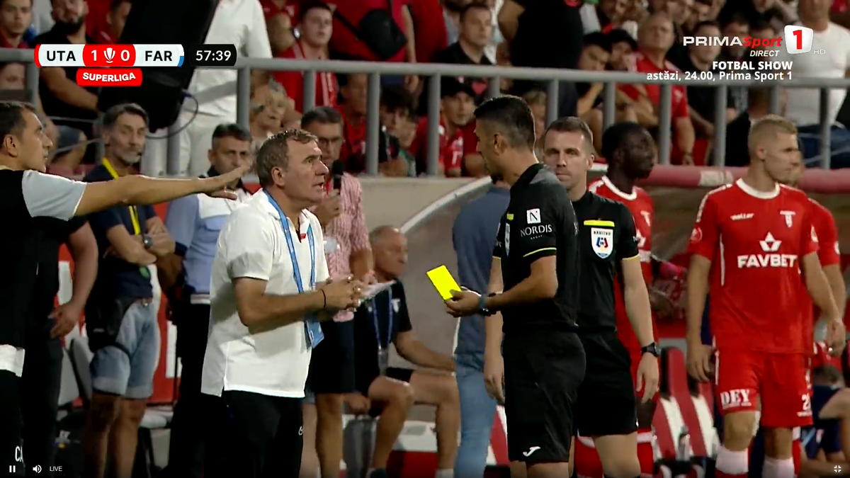 Hagi a făcut iureș pe bancă! Criză de nervi la adresa arbitrului: Farul a cerut două penalty-uri într-un minut + verdictul specialistului