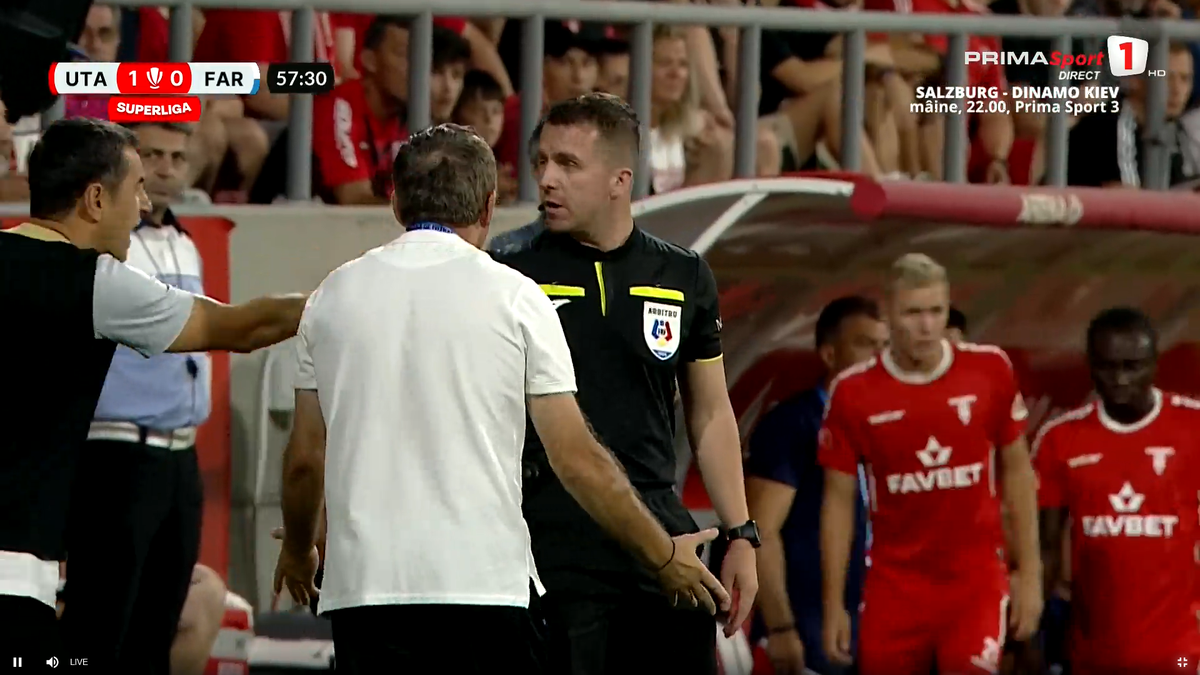 Hagi a făcut iureș pe bancă! Criză de nervi la adresa arbitrului: Farul a cerut două penalty-uri într-un minut + verdictul specialistului