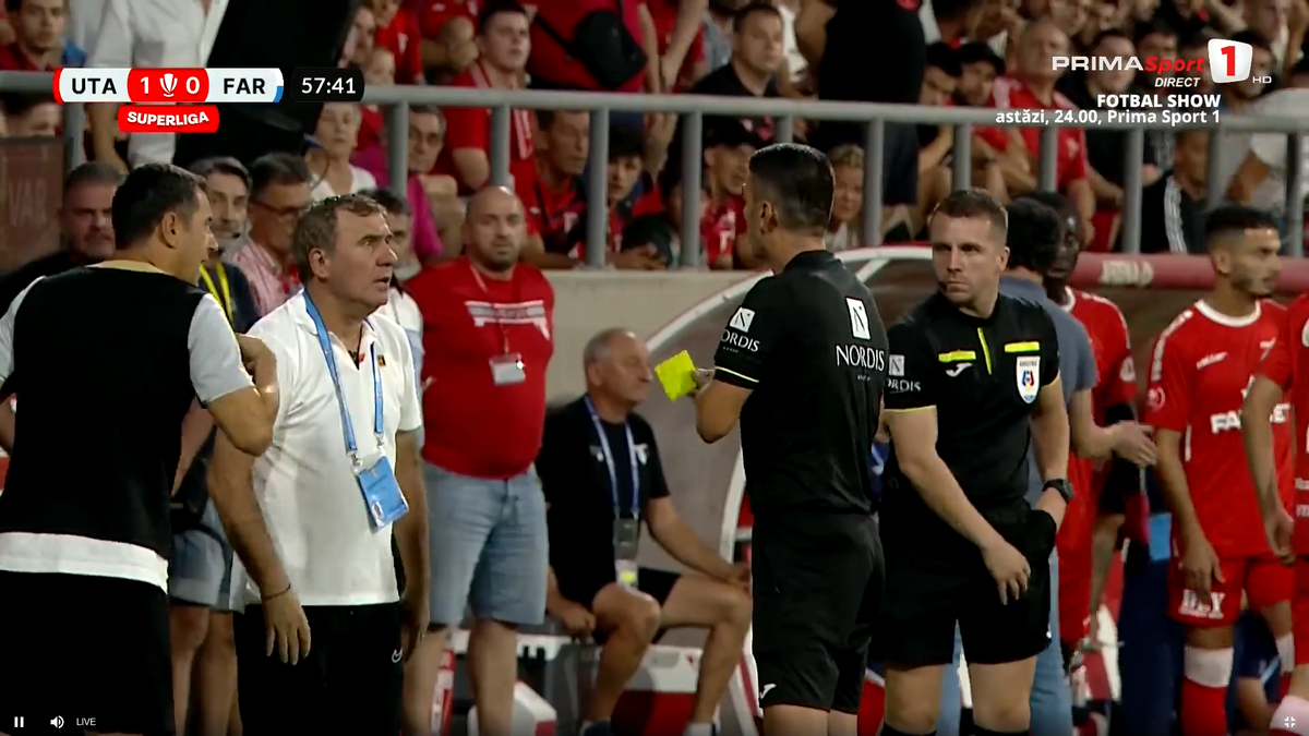 Hagi a făcut iureș pe bancă! Criză de nervi la adresa arbitrului: Farul a cerut două penalty-uri într-un minut + verdictul specialistului