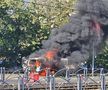 O mașină a luat foc lângă stadionul Ghencea