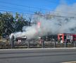 O mașină a luat foc lângă stadionul Ghencea