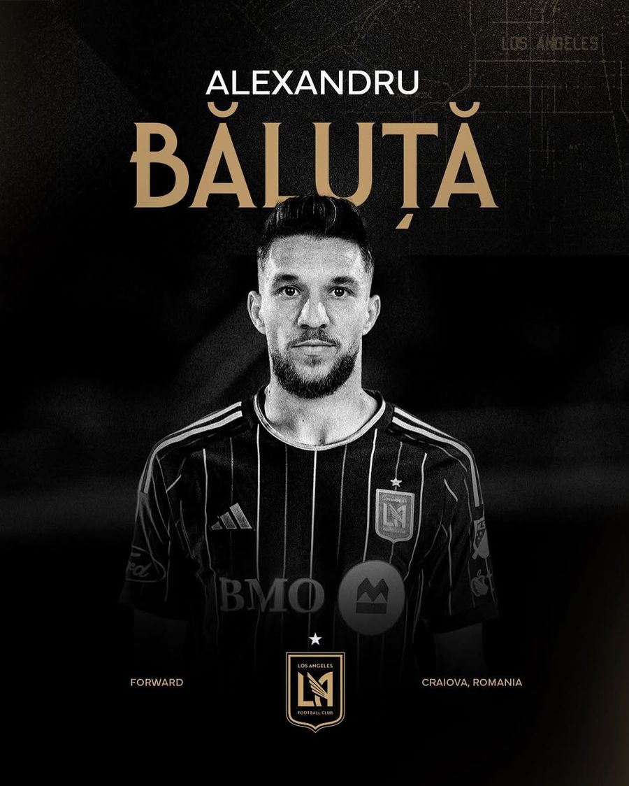 Alexandru Băluță, noul fotbalist al celor de la Los Angeles FC Alexandru Băluță, prezentat oficial la noua echipă: va fi coechipier cu două nume mari
