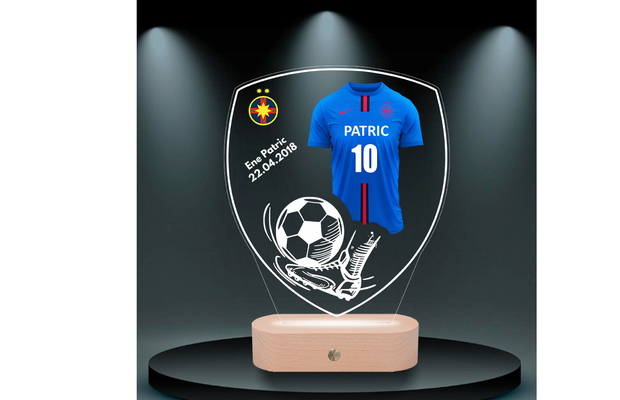 Lămpile LED 3D personalizate – cadouri unice pentru fanii fotbalului românesc
