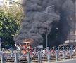 O mașină a luat foc lângă stadionul Ghencea