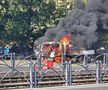 Alertă în Ghencea: înainte de Steaua - UTA, o mașină a luat foc peste drum de stadion