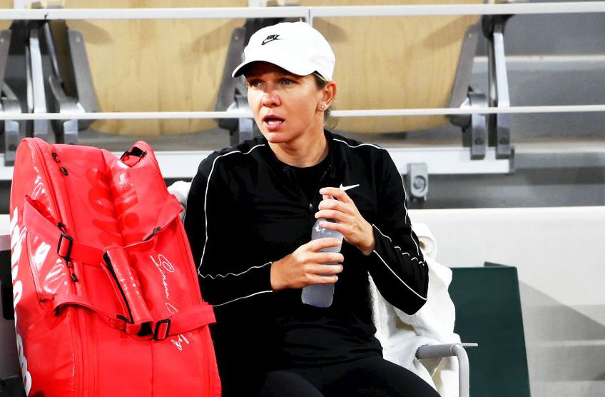 Simona Halep, antren\ndu-se la Roland Garros, foto: Guliver/gettyimages