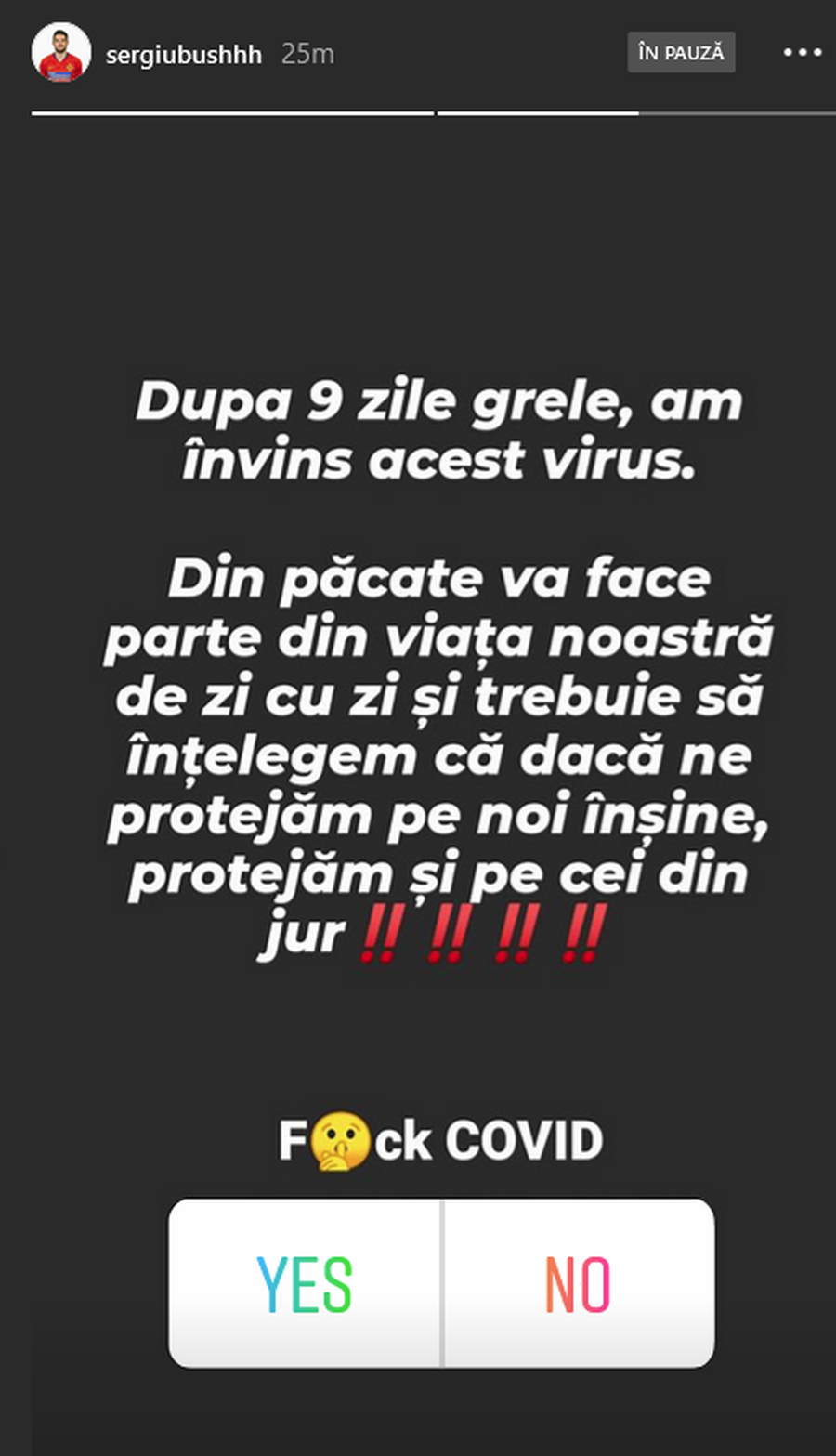 FCSB. Sergiu Buș, Florin Tănase și Thomas Neubert au scăpat de COVID-19 » Mesaje pe Instagram: „O perioadă dificilă”