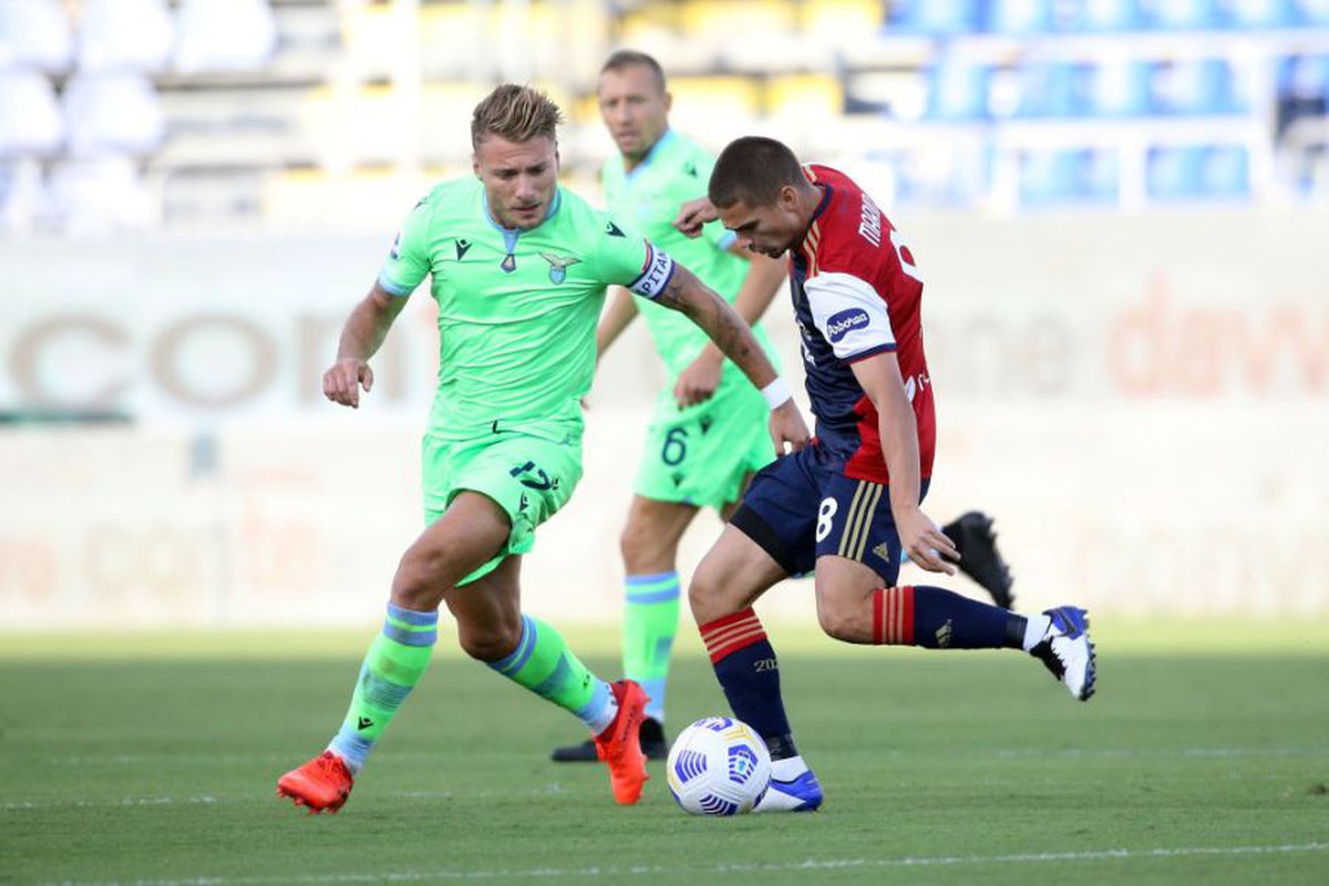 Cagliari - Lazio 0-2. FOTO + VIDEO » Răzvan Marin a pierdut duelul cu Ștefan Radu! A luat primul galben în Serie A