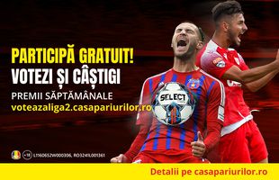 Participă GRATUIT! Votezi și câștigi în Liga 2 Casa Pariurilor, in fiecare săptămână!