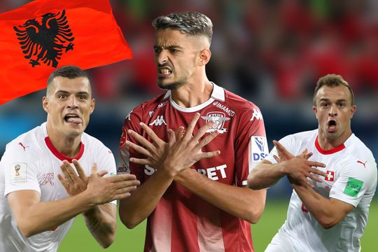 Albion Rrahmani, gest politic provocator în Rapid – CFR // fotomontaj GSP