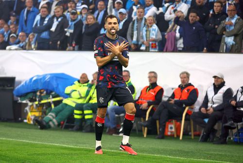 Nedim Bajrami, după golul marcat pentru Rangers cu Malmo, în Europa League/ foto Imago Imaegs