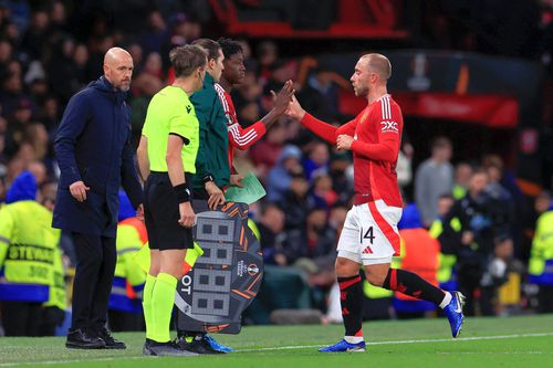 Christian Eriksen se află la al treilea său sezon la Man. United, sosind pe Old Trafford la două săptămâni după angajarea managerului Erik ten Hag / Foto: Imago