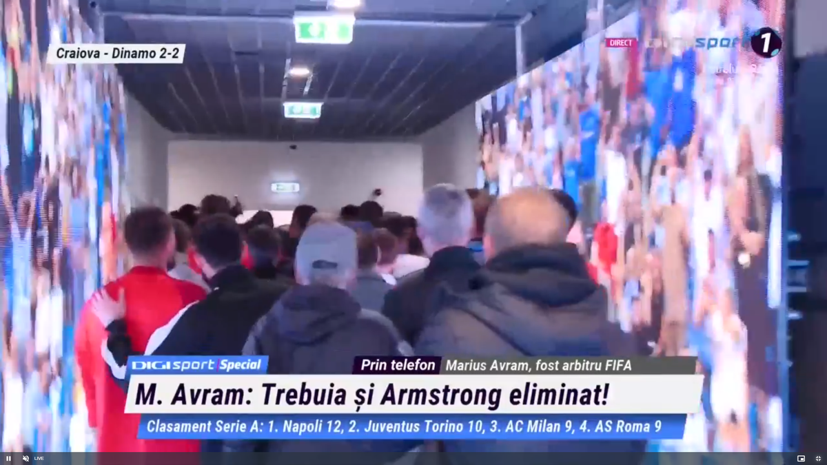 Scandal pe tunel după Craiova - Dinamo