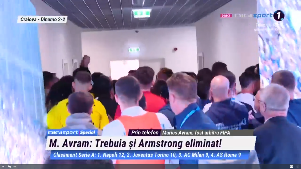 Scandal pe tunel după Craiova - Dinamo