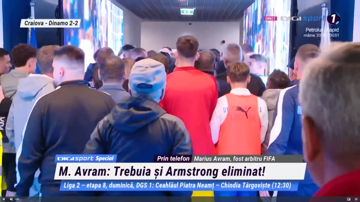 Scandal pe tunel după Craiova - Dinamo