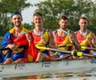 Barca 4 rame (m) Ciprian Tudosă, Andrei Mândrilă, Sergiu Bejan, Ștefan Berariu Foto: FR Canotaj/Balint Czucz