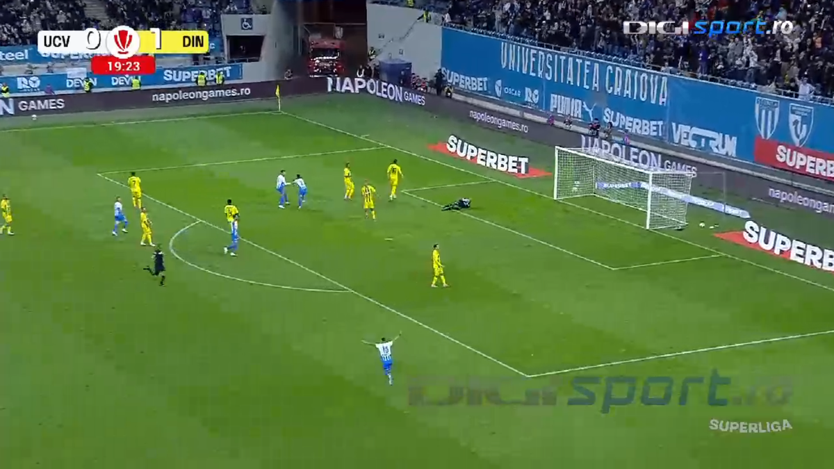 Gol Samuel Telles Universitatea Craiova - Dinamo