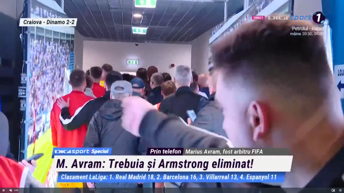 Scandal pe tunel după Craiova - Dinamo