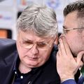 Justin Ștefan, din 2013 secretarul general al Ligii Profesioniste de Fotbal, alături de Gino Iorgulescu