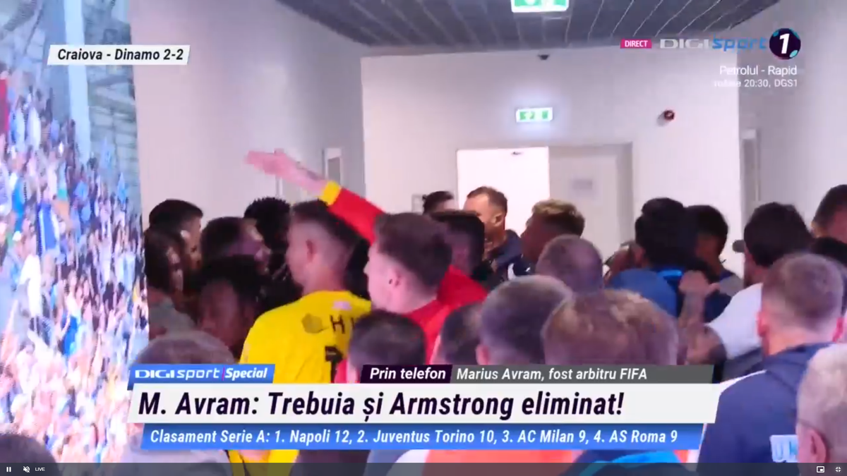 Scandal pe tunel după Craiova - Dinamo