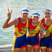 Barca 4 rame (f) - Amalia Bereș, Gianina Juncănariu, Adriana Adam, Ancuța Bodnar Foto: FR Canotaj/Balint Czucz