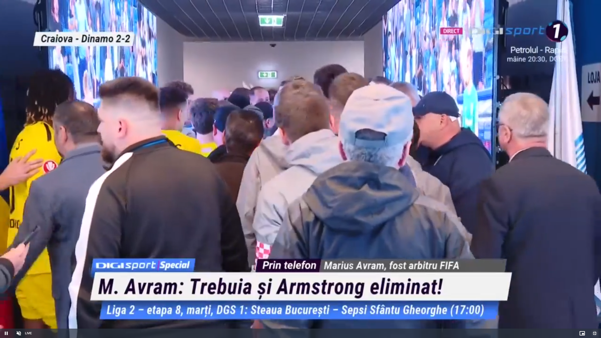 Scandal pe tunel după Craiova - Dinamo