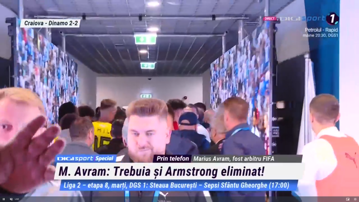 Scandal pe tunel după Craiova - Dinamo