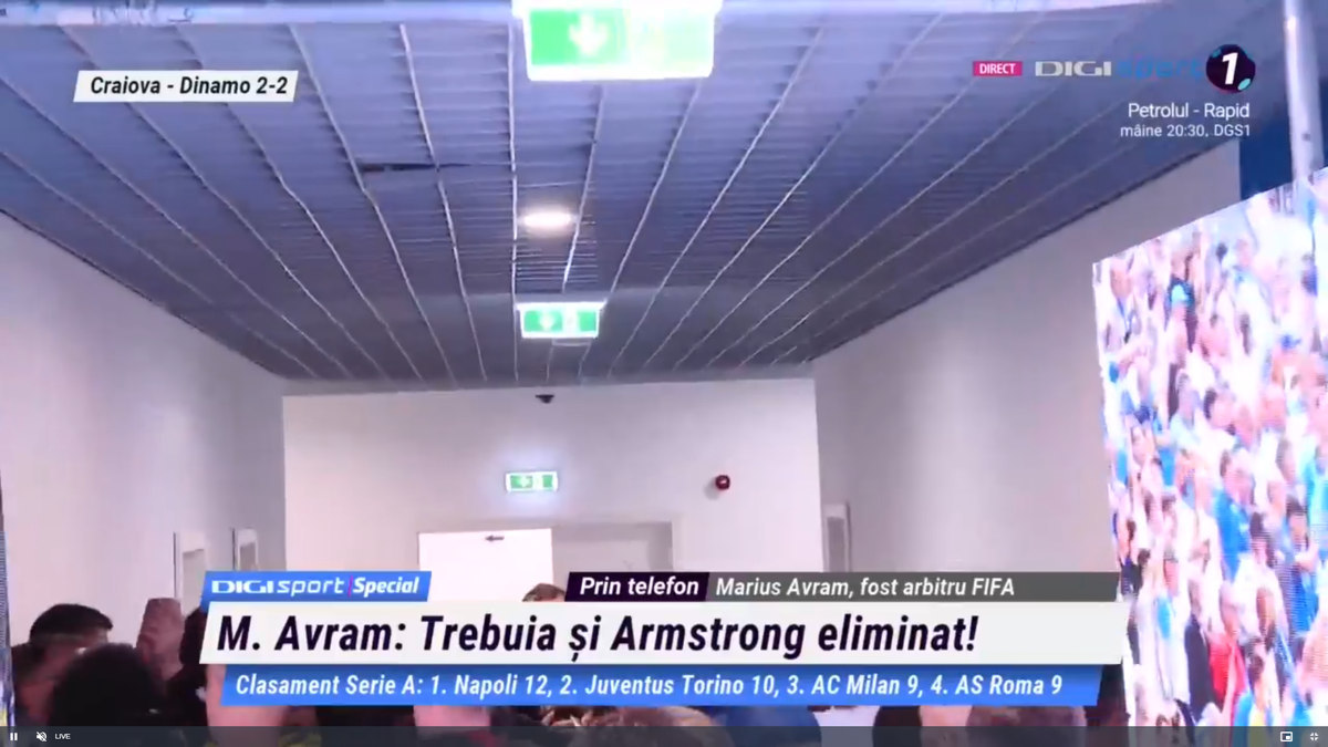 Scandal pe tunel după Craiova - Dinamo