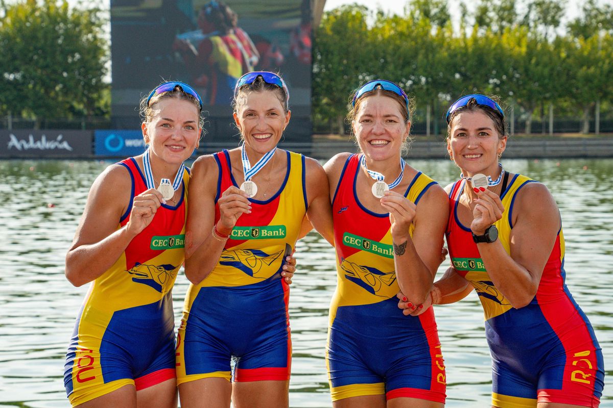 4 rame feminin - argint la CM canotaj