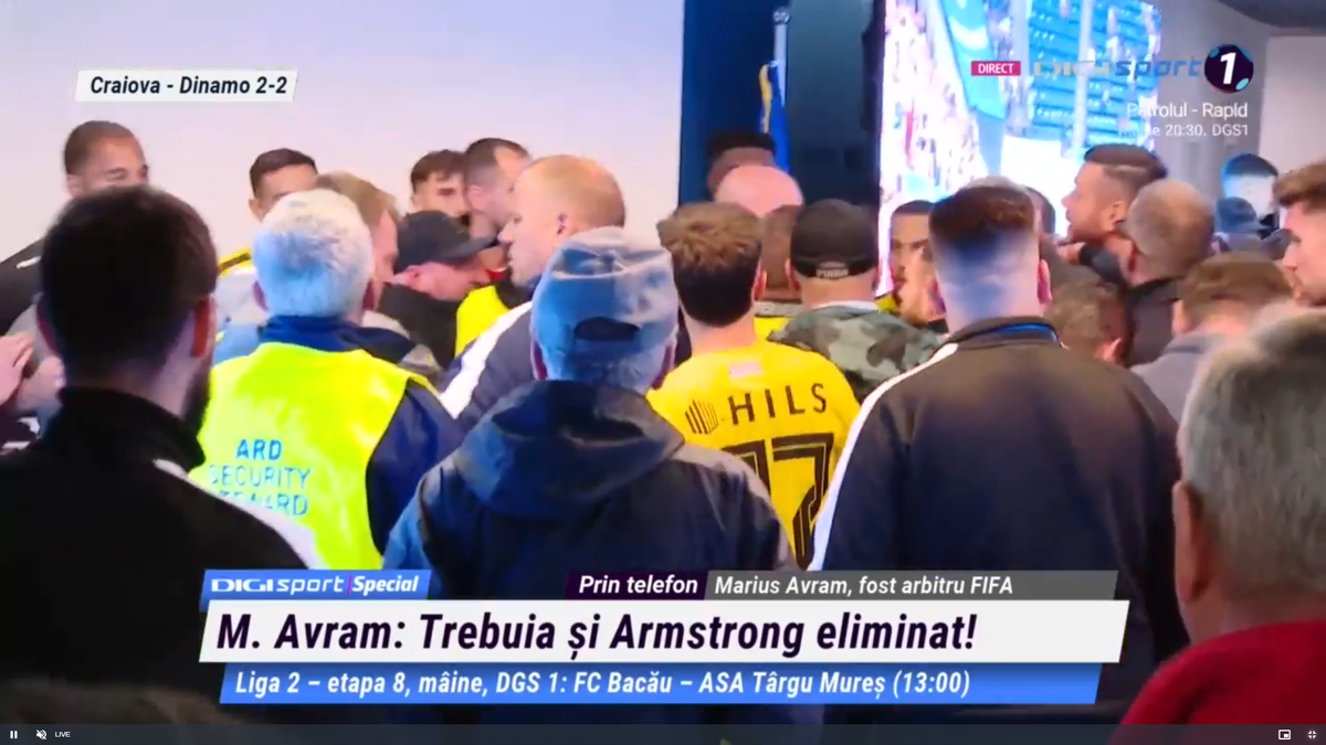 Scandal pe tunel după Craiova - Dinamo