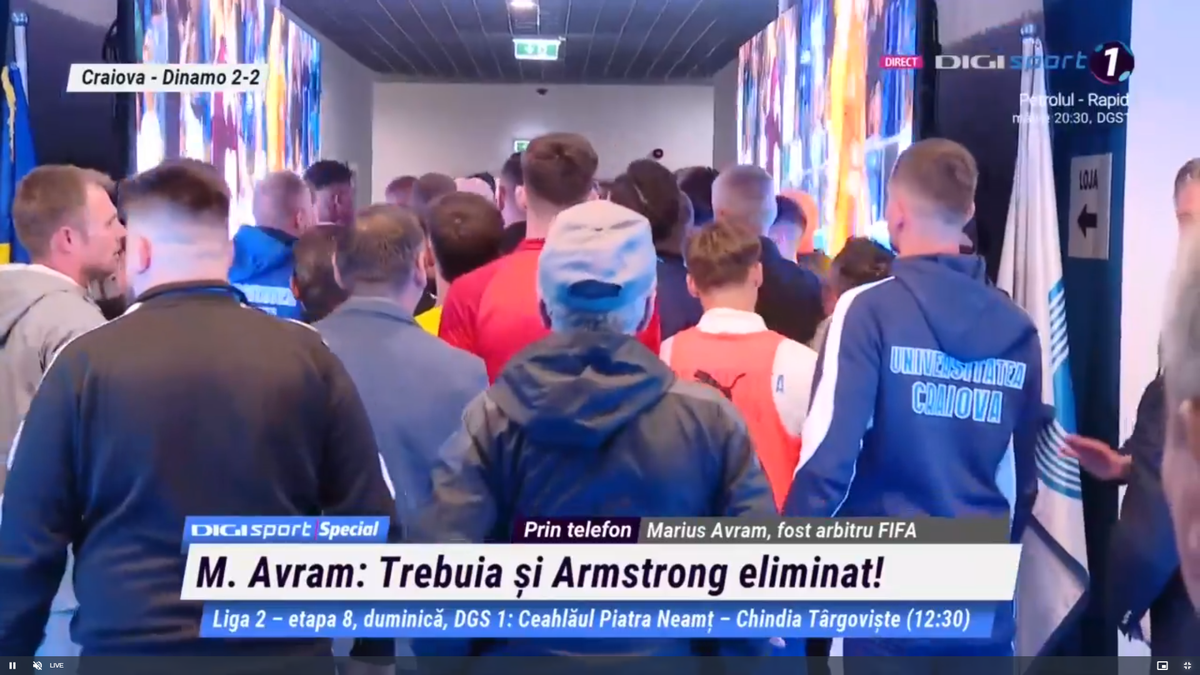 Scandal pe tunel după Craiova - Dinamo