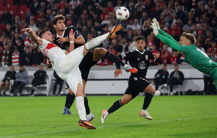Ionuț Radu a limitat proporțiile înfrângerii Celtei Vigo în grupa de Europa League (1-2 cu VfB Stuttgart) / Foto: Imago