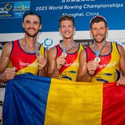 Barca 4 rame (m) Ciprian Tudosă, Andrei Mândrilă, Sergiu Bejan, Ștefan Berariu Foto: FR Canotaj/Balint Czucz