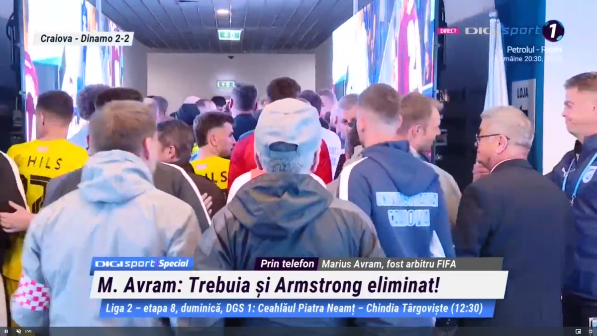 Scandal pe tunel după Craiova - Dinamo