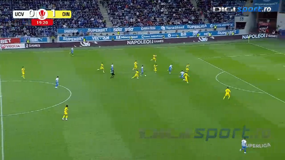 Gol Samuel Telles Universitatea Craiova - Dinamo