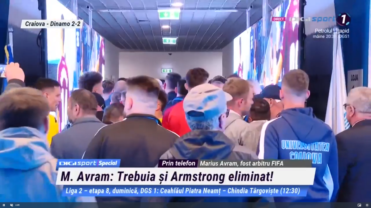 Scandal pe tunel după Craiova - Dinamo