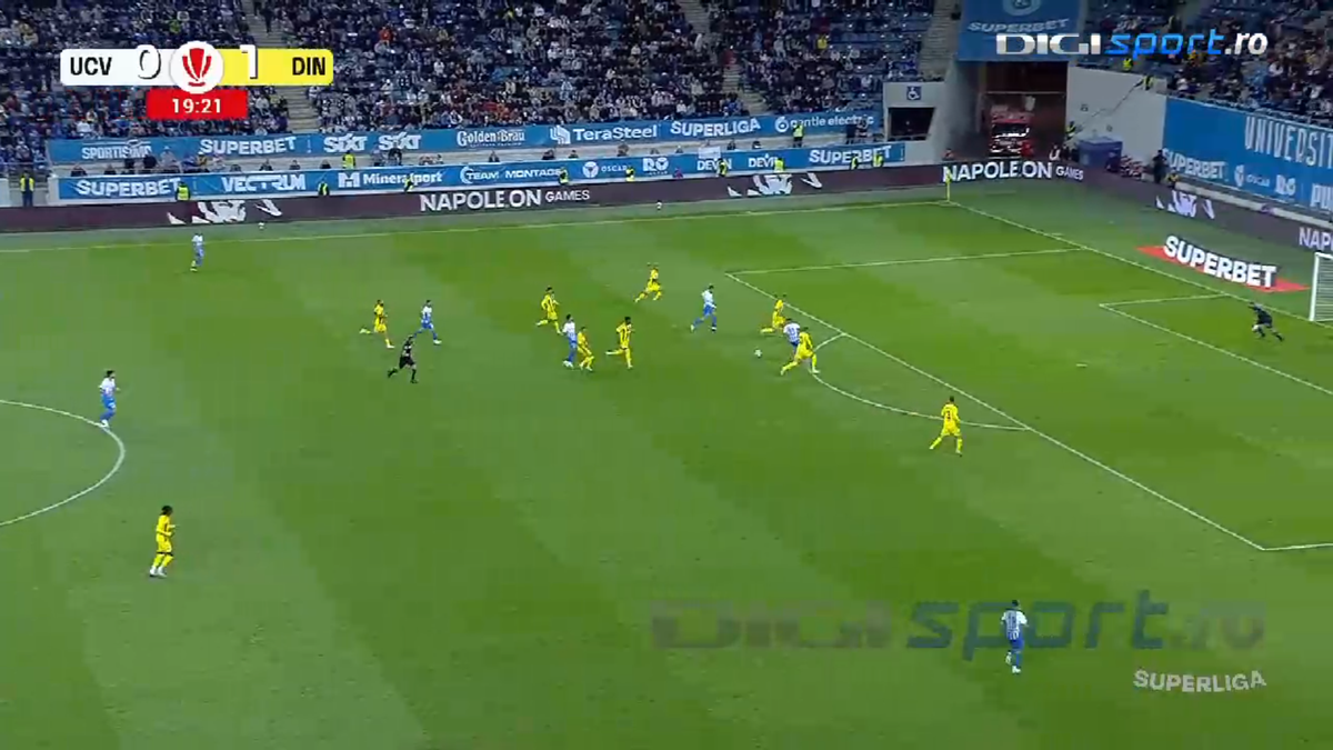 Gol Samuel Telles Universitatea Craiova - Dinamo