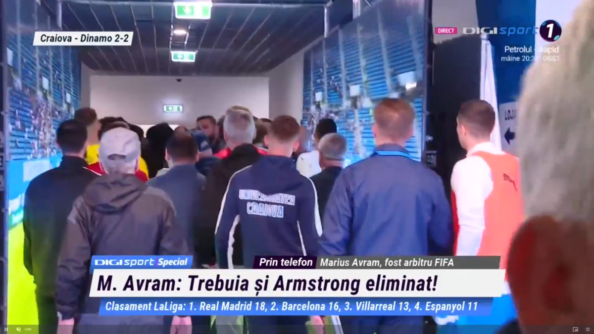 Scandal pe tunel după Craiova - Dinamo