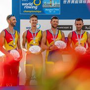 Barca 4 rame (m) Ciprian Tudosă, Andrei Mândrilă, Sergiu Bejan, Ștefan Berariu Foto: FR Canotaj/Balint Czucz